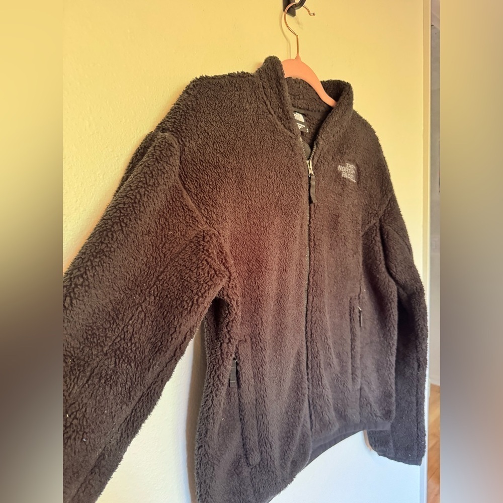 The North Face Womens Sherpa Teddy Full Zip Sweatshirt Medium Black - Picture 2 of 6